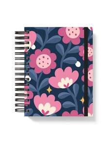 Moreih Paper Premium Notebook 200 Pages (100 Sheets) A5 - Flowers Black - View 1