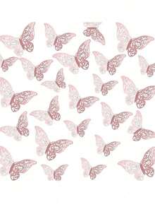 12pcs 3D Butterfly Decorations, Colorful Butterfly Stickers, Wall Decor Background Stickers, Party Decorations, Wedding Decor, Event Decor, Festival, Activity, Party, Gathering - Multicolor - View 5