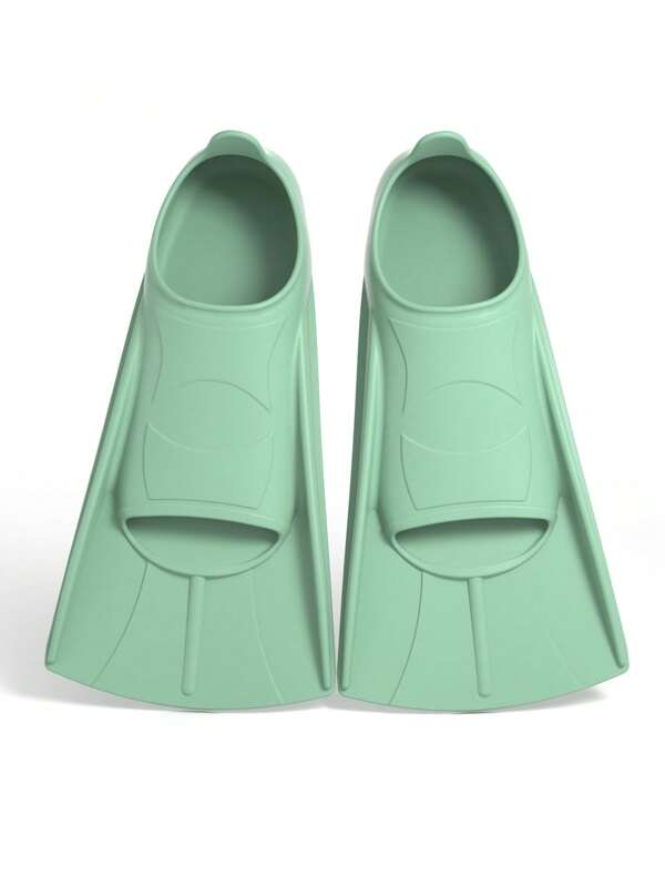 Palmes d'entraînement de natation en silicone confortables avec lame courte. Flotteurs avec sac en maille pour hommes et femmes adultes afin de renforcer la force des jambes. Accessoires de plage, flotteur de piscine