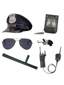 Ensemble de costume d'officier de police anime - uniforme de police et accessoires convenant pour une fête d'Halloween d'officier de police anime