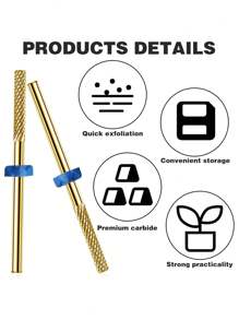 2 件装美甲钻头，硬质合金钻头去除角质层钻头，用于美甲钻头清除死甲用品，钻头美甲技术适用于电动指甲锉美甲钻头角质层钻头用于指甲