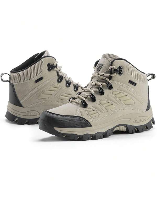 Brand Outdoor Leather Hiking Boots, Men Women Mountain Sport Sneakers, Trekking Camping Climbing Thick Sole Hiking Boots