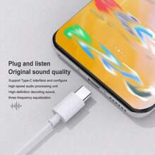 Écouteurs intra-auriculaires haut de gamme avec connecteur USB-C, écouteurs avec contrôle filaire à trois boutons pour contrôler la musique, les appels téléphoniques et le volume, compatibles avec iPhone 16/16 Plus/16 Pro/16 Pro Max, iPhone Série 15, Galaxy S24/S23/S22, CarPlay, iPad, Pixel - Gris