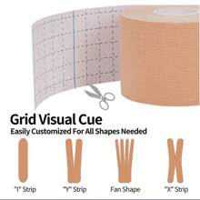 1pc Multifunctional Women's Invisible Bust Lift Tape, Anti-Glare Patch, Elastic Bust Wrap To Prevent Expansion And Swelling, Invisible Breast Lift And Lift Patch, Bandage Patch, Breathable Bust Lift Bra, Can Adjust Your Bust From A To E Cup! Super Adhesive, Won't Fall Off Even When Dancing And Sweating! Natural Gathering Shapes Charming Curves. Invisible And Seamless Design, Perfect For Deep V-Neck, Backless Dress, Wedding Gown. Breathable And Waterproof Material, Can Be Usedly For Sports And Fitness.