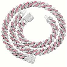 Set de 2 piezas de joyería de cadena estilo punk y hip hop, conjunto de collar talla grande pulsera, unisex para raperos, regalo perfecto para cumpleaños/Día del Padre