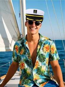 12/6pcs Navy Cap Sailor Hat Outdoor Travel Sun Hat Casual Flat Top Cap Captain Hat Cruise Party Men Women Navy Ceremonial Hat, Ideal Choice For Team Building Gatherings Winter Warm - White - View 4