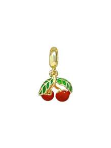 1 peça de pingente de cereja com frutas, enfeites adoráveis para meninas, pulseira e colar faça você mesmo, presentes requintados para meninas
