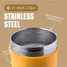 BlenderBottle Strada Shaker Cup Insulated Stainless Steel Bottle With Wire Whisk, 24-Ounce, Black