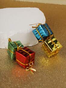 1 Pair Christmas Gift Earrings, Unique Holiday Decorative Earrings Suitable For Men & Women, Party Perfect Gift For Friends