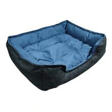 Pet Bed S M L XL Resistant Suede Dog Cat Cushion - 藍色 - 查看 2