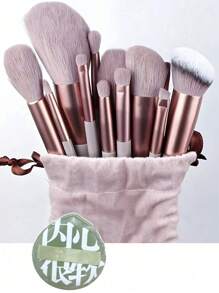 15 Pieces, Makeup Brush Set, Concealer, Blush, Powder, Eye Shadow, Highlighter, Foundation, Beauty Makeup Tools, With Makeup Clear Box, Powder Puff, Suitable For Daily Makeup, Traveling, And Daily Commuting