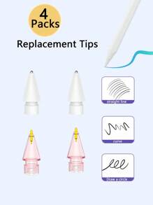 3/6/9 PCS Replacement Tips Compatible With Apple Pencil 1st/2nd Gen, Pencil Nibs Compatible With Ipad Pro Pencil 2/1 Gen,IPad Pro Pencil Sets Best Gifts For Christmas, Family, Friends, Birthday, Holiday Pen Accessories