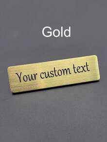 Insignia personalizada con nombre, etiqueta de identificación de personal con pin, diseña tu insignia personalizada, insignia plana personalizada para el trabajo, etiqueta con nombre de oficina para empleados, etiquetas comerciales - Multicolor - Ver 11