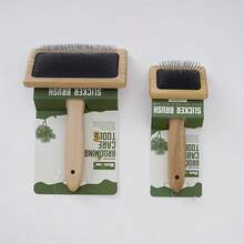 Pet Brush, Dog Grooming Wooden Pin Comb, Dog Brush, Cat Shedding Brush, Cat Grooming Brush - Multicolor - View 9