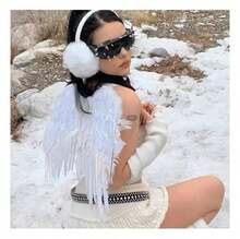 2025New 1pc Punk Style Shield Glasses With Spike,Ladies' Fashionable Glasses,Lightweight And Durable Outdoor Accessories, Outdoor Outfits, PC Lens, Decorative Party Club Accessory - Xám - Xem 5