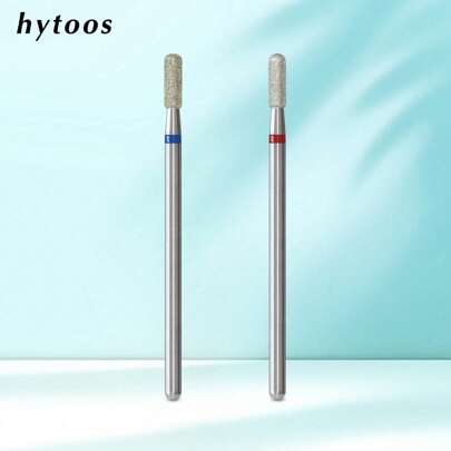 hytoos Rounded Top Cuticle Nail Drill Bits Professional Diamond Russian Nail Bit Safety Under Nail Dead Skin Cleaner Burr Tools