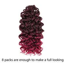 Gogo Curl Crochet Hair 8 Packs Ocean Wave Crochet Hair Pre Looped Deep Twist Goddess Box Braids Curly Water Wave Synthetic Braiding Hair For - Multicolor - View 11