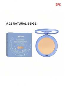 1 pieza Polvo de fijación compacto - Polvo compacto de cobertura duradera, sin transferencia y construible con niacinamida, extracto de lavanda y mica. Acabado suave y refinado, apto para uso con mascarilla, excelente resistente al agua
