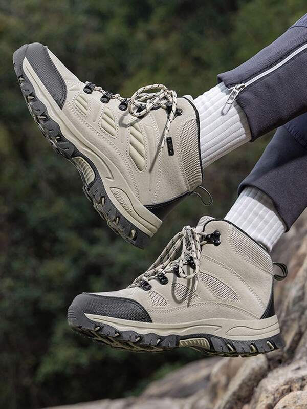 2025 neue Marke Leder Unisex Outdoor Wanderschuhe für Bergsteigen, Herren & Damen Athletische Sportschuhe für Wandern, Camping, Querfeldein, Klettern, Stiefel mit dicker Sohle
