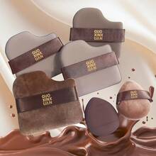 2盒12个装郭晓牛巧克力色速效粉底海绵套装，粉底海绵、气垫粉扑、迷你粉扑套装，价格实惠，适合情人节、旅行、旅行必备、房间装饰、情人节礼物、廉价好物、房间、1美元商品、度假必备、女士礼物、卧室、情人节、99美分 - 1 - 查看 4