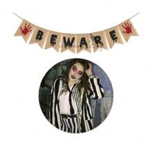 1pc Halloween Haunted House Horror Decoration Banner, Suitable For Haunted House Atmosphere Props, Bars KTV, Home Decoration Festival Party Supplies - Halloween Decoration, Seasonal Decoration