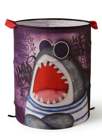 1 pieza Cesto de ropa de tela Oxford, cesto para ropa sucia del dormitorio/residencia, contenedor plegable de almacenamiento para juguetes