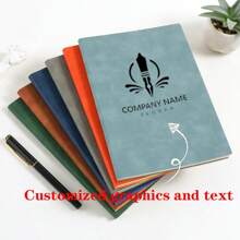 1 pieza Cuaderno de piel personalizado A5, libreta de negocios minimalista, libro de notas con cubierta suave y delicada para oficina, reuniones y notas, útiles escolares, vuelta al cole