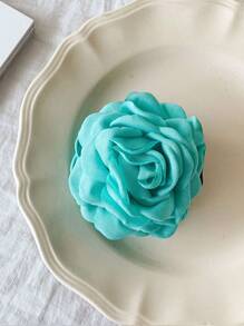 1 pieza Elegante clip de pelo de unicolor minimalista y grande con forma de rosa, adecuado para usar a diario. Clips, pinzas y accesorios de pelo para mujer para looks casuales de otoño e invierno y vacaciones