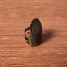 1pc Vintage Metal Thimble, Adjustable Finger Protector For Needlework, Hand Sewing, Cross Stitch, DIY Sewing Tool