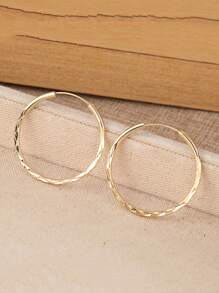 Pendientes de aro de cobre impresionantes - Circulares, adecuados para uso casual diario, diseño de moda e hipoalergénicos, accesorio duradero y versátil para cualquier ocasión