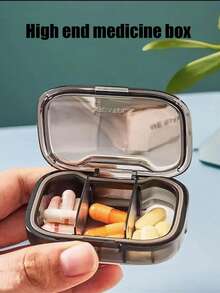 1 件 3 格便携式药丸旅行盒 - 紧凑密封药盒，适合放入口袋或钱包，用于日常用药 - 彩色 - 查看 1