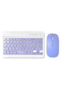 Leicht, tragbar und leise 7-Zoll Kabellose Tastatur und Maus Set, kompatibel mit mehreren Systemen wie Laptop, Tablet, Handy für Büro, Gaming, wiederaufladbar, funktioniert mit Windows, Android
