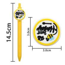 5 kleine Bienen Serie Kugelschreiber, 0,5 mm gelber Stift Kern, vielfältig kreativ gestaltet, dreidimensional, süß und drückbar. Büromaterial geeignet für tägliche Büroarbeit und Schulstudie, perfektes Geschenk für Studenten und Freunde, Geschenk zur Schulanfang und Abishaison