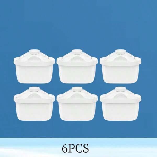 6 Stücke Ersatz Wasserfilter Kartuschen, passend für die meisten Wasserkrüge, Mehrstufiges Filtrationssystem, empfohlener Austausch alle 2 Monate für gute Wasserqualität
