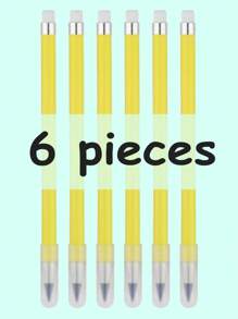 24/6pcs Personalized Customized Eternal Pencil, Personalized Customized Text, Pencil That Cannot Be Finished Without Sharpening, Advanced Technology Pencil With Rubber, Macaron Durable Creative Pencil, Essential Stationery For Back To School Season, Student Stationery, Customized Pen