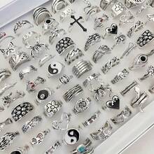 20 件/套个性化蜘蛛与蛇图案合金戒指，朋克与嘻哈风格混合，情侣戒指，适合派对和日常佩戴，时尚珠宝，最佳礼物，随机发货 - 20個隨機戒指 - 查看 5