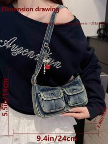 复古时尚尼龙单肩包女士钱包,夏季轻便沙滩包,大容量斜挎包,轻便小手提包,适合学生、校园、图书馆、旅行度假、日常通勤、办公室、约会、购物、海滩、游轮、节日礼物、生日礼物 - 彩色 - 查看 3