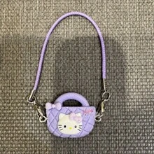 Sanrio 17cm Accesorio colgante LABUBU LBB Muñeca de casa de muñecas Modelo de escena DIY Pequeño ornamento Mini gato realista KITTY Muñeca de peluche Llavero para LABUBU