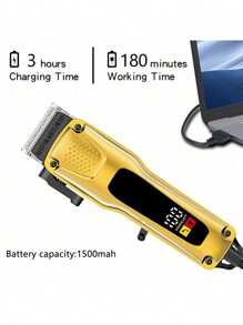 Set de 3 piezas para el aseo masculino: Afeitadora eléctrica, recargable por USB con litio, con peine recortador, como regalo de vacaciones para él. Capacidad de batería: 1500mAh+600mAh+500mAh