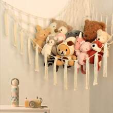 Organizador de animales lindos, soporte de peluche para decoración del hogar en dormitorio y sala de estar, red de esquina, muñeco de peluche en forma de triángulo para almacenamiento, hamaca, hamaca para almacenamiento de animales de peluche, hamaca grande para muñecas, red decorativa para habitación de animales de peluche