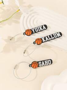 3D Printed Plastic Personalized Tennis Keychain/Keyring/Bag Tag/Name Tag