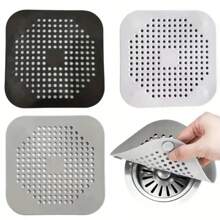 1pc/4pcs Silicone Hair Filter And Drain Plug For Bathtub And Shower, Silicone Hair Catcher For Shower Drains - Prevents Clogs And Odors, Easy Clean With Suction Cups, Perfect For Bathroom & Kitchen Sinks (Random Color)