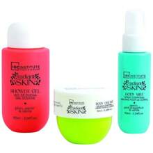EverlyX Set De Viaje Radiant Skin IDC Institute - Incluye Gel De Ducha, Loción Corporal Y Body Mist En Neceser Compacto - Aromas A Ciruela, Jazmín, Fruta Del Dragón Y Vainilla - Ideal Para Llevar En La Maleta O Regalar - Tamaño Apto Para Avión - ✅ Envios A España En 24/48h