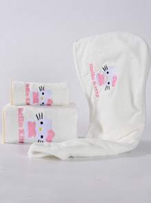 Sanrio 1pc Sanrio Cute Cartoon Character Hello Kitty Coral Fleece Soft Absorbent Quick Dry Non-Shedding Hand Towel & Bath Towel, Face Towel Size 34*75, Bath Towel Size 70*140cm, Bathroom Essential