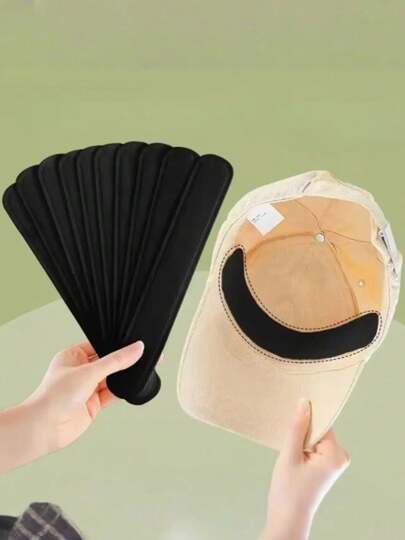10 Pcs New Disposable Sweat Absorbing Liner Pads Hat Brim Stickers - Anti-Dirt, Invisible Tape, Adjustable Protective Pads For Sports, Baseball & Golf Caps, Keeps Hats Clean & Fresh, Antidirt Protection, Easy Application