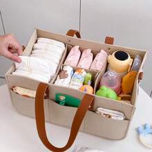 Sac à langer en feutre avec poignées - fourre-tout épais pour couches, sac de voyage pour maman et organisateur d'essentiels pour bébé pour le change, la nurserie et les déplacements