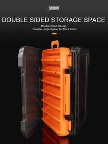 Kingdom Plastic Fishing Box 12 14 Compartment High Strength Double Sided Bait Fishing Accessories Storage Fishing Tackle Box