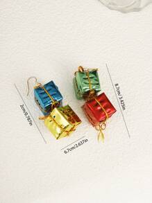 1 Pair Christmas Gift Earrings, Unique Holiday Decorative Earrings Suitable For Men & Women, Party Perfect Gift For Friends