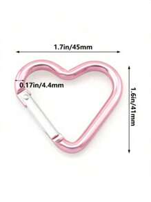 Heart-Shaped Spring Hook, Aluminum Alloy Carabiners For Men And Women, Use For Outdoor Climbing, Backpack And Daily Wear