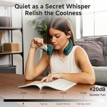 Portable Neck Fan, Hands-Bladeless Fans, 360 ° Airflow, 4000 MAh Battery Operated Wearable Personal Fan, Twistable, Rechargeable Fans Outdoor Indoor, Birthday Gifts Men Women-Black